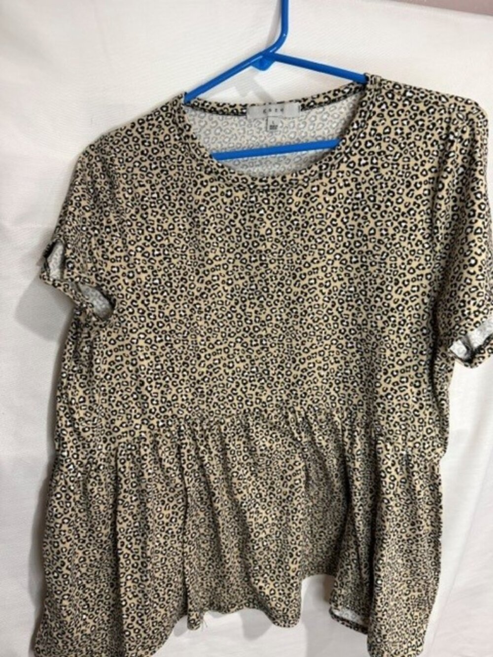 Gaze Short sleeve cheetah print blouse - Size L